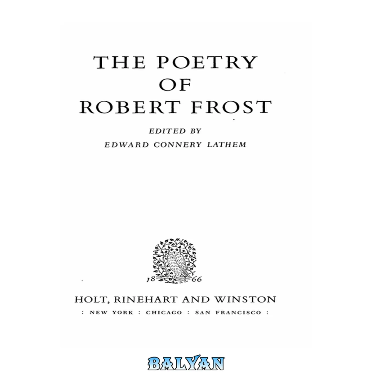 جلد کتاب The Poetry of Robert Frost
