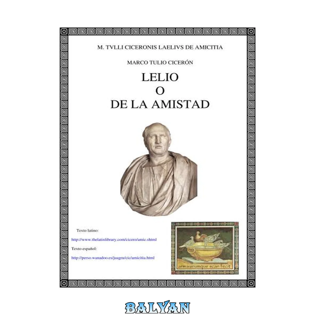 جلد کتاب Cicerón, Marco Tulio - Lelio o de la amistad _bilingüe_[pdf]