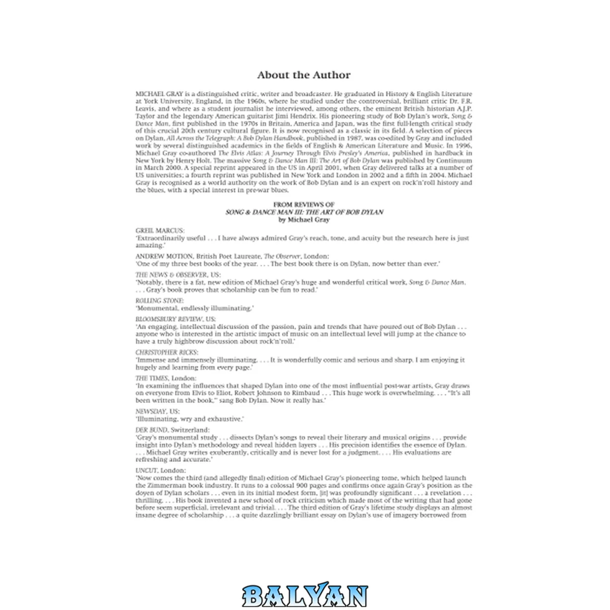 جلد کتاب The Bob Dylan Encyclopedia