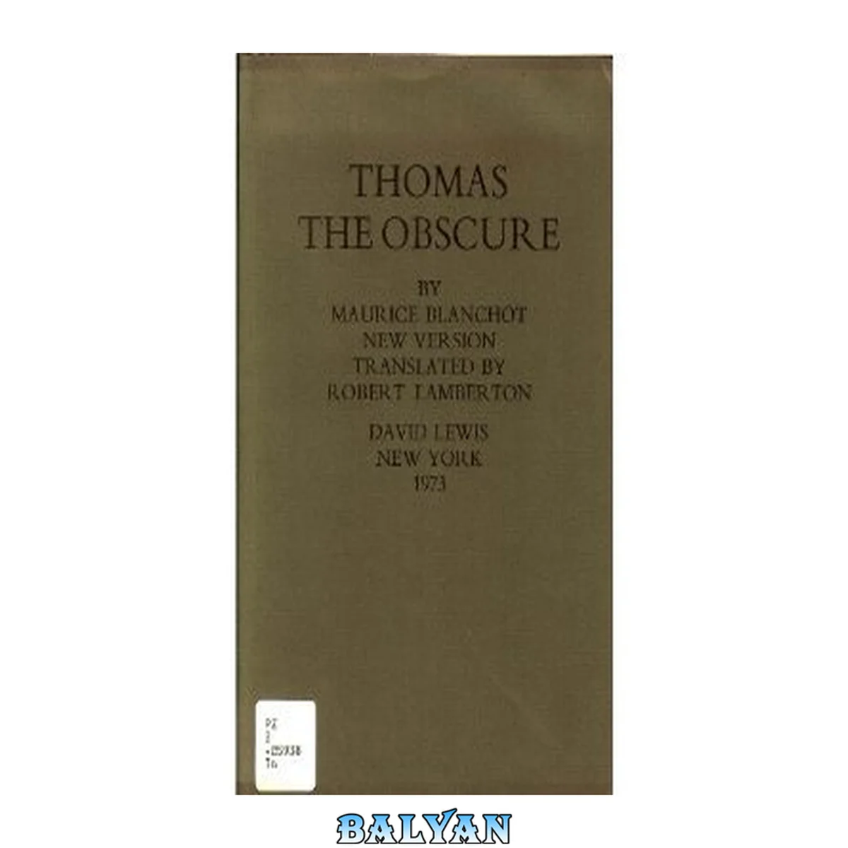 جلد کتاب Thomas The Obscure (english And French Edition)