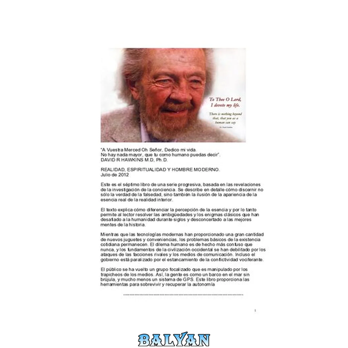 جلد کتاب Realidad Espiritualidad Y Hombre Moderno