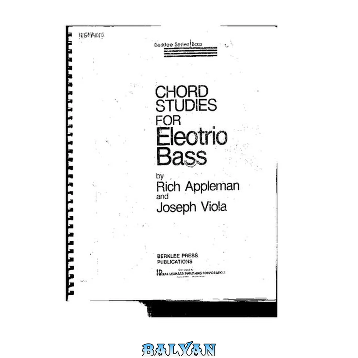 جلد کتاب Chord Studies for Electric Bass