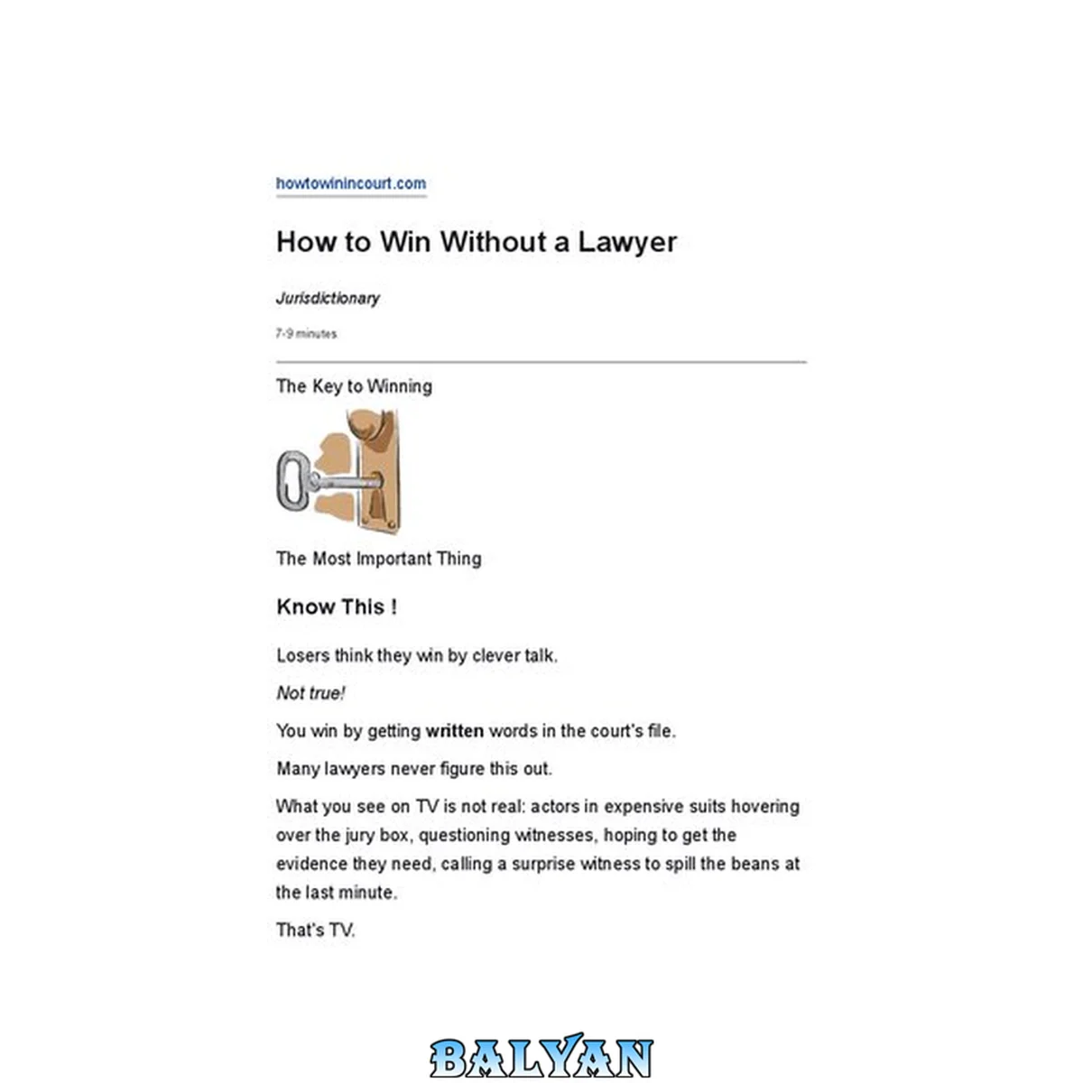 جلد کتاب Jurisdictionary How to Win Without a Lawyer