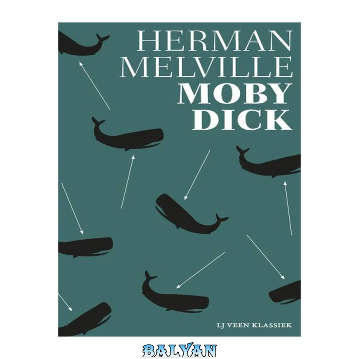 جلد کتاب Moby Dick (LJ Veen Klassiek)