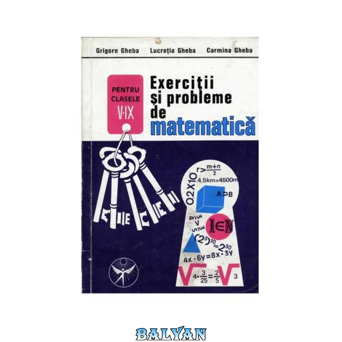 جلد کتاب Exercitii si Probleme de matematica pentru clasele V-IX Culegere Manual
