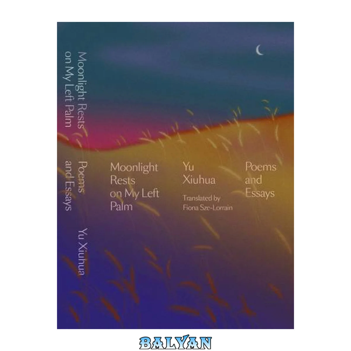 جلد کتاب Moonlight rests on my left palm : poems and essays