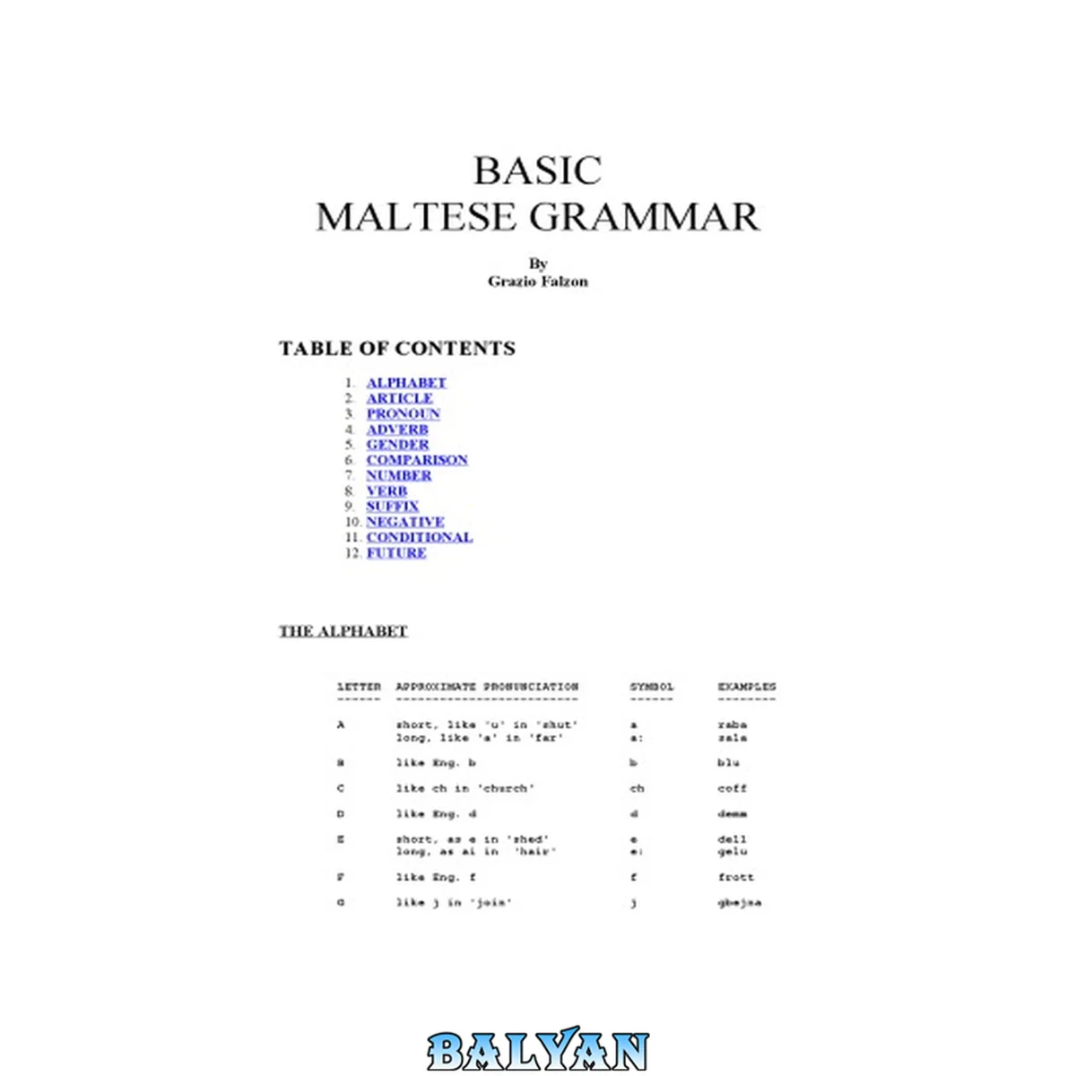 جلد کتاب Basic maltese Grammar