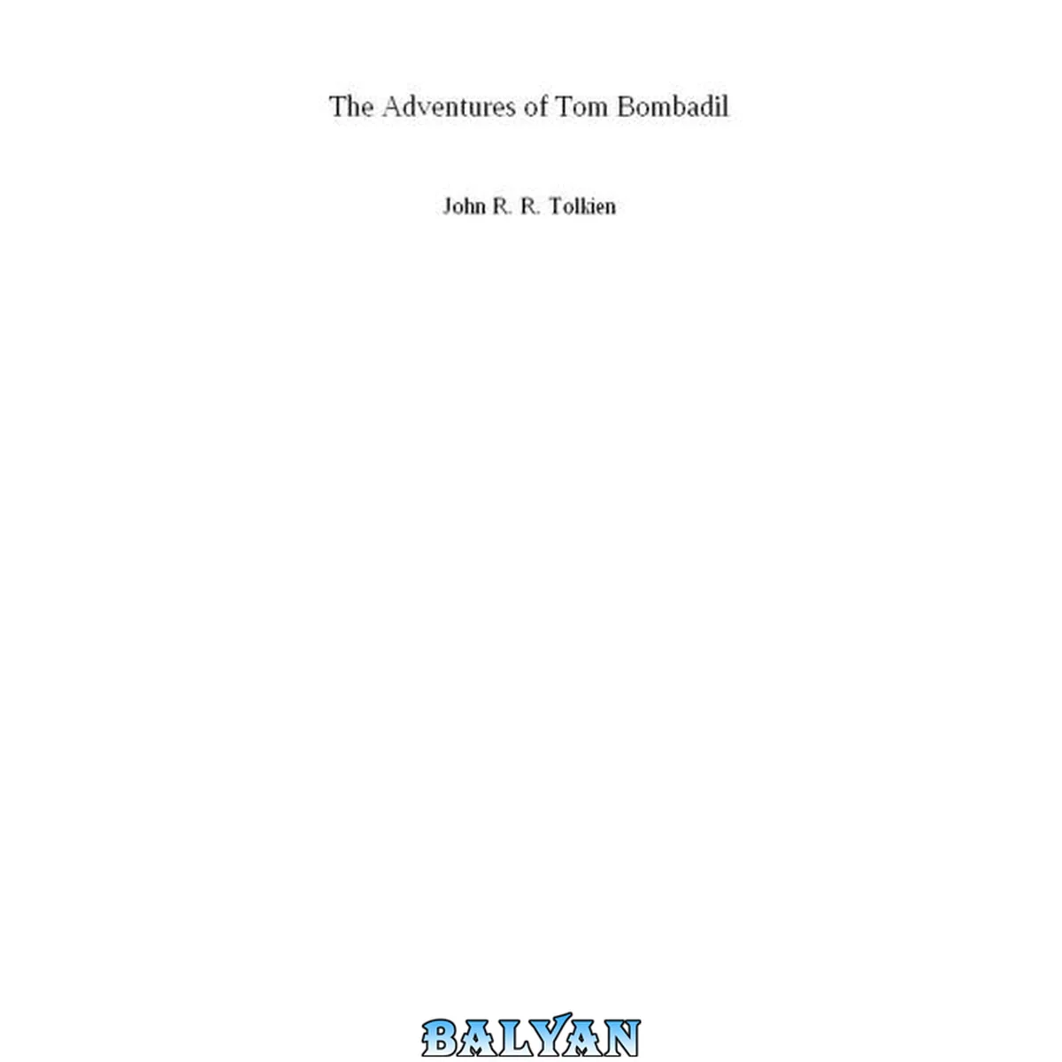 جلد کتاب The Adventures of Tom Bombadil (poem)