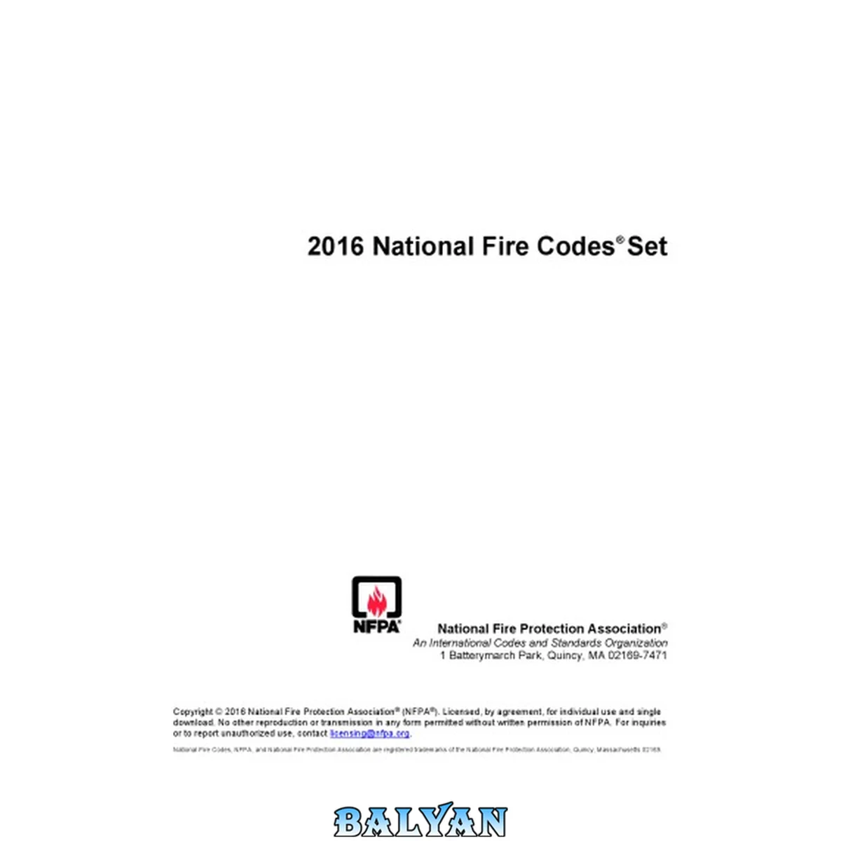 جلد کتاب National Fire Protection Association All Codes and Standards