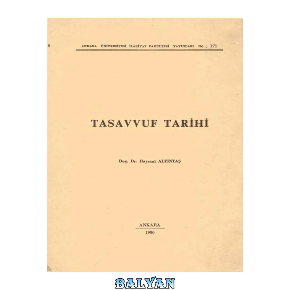 جلد کتاب Tasavvuf Tarihi