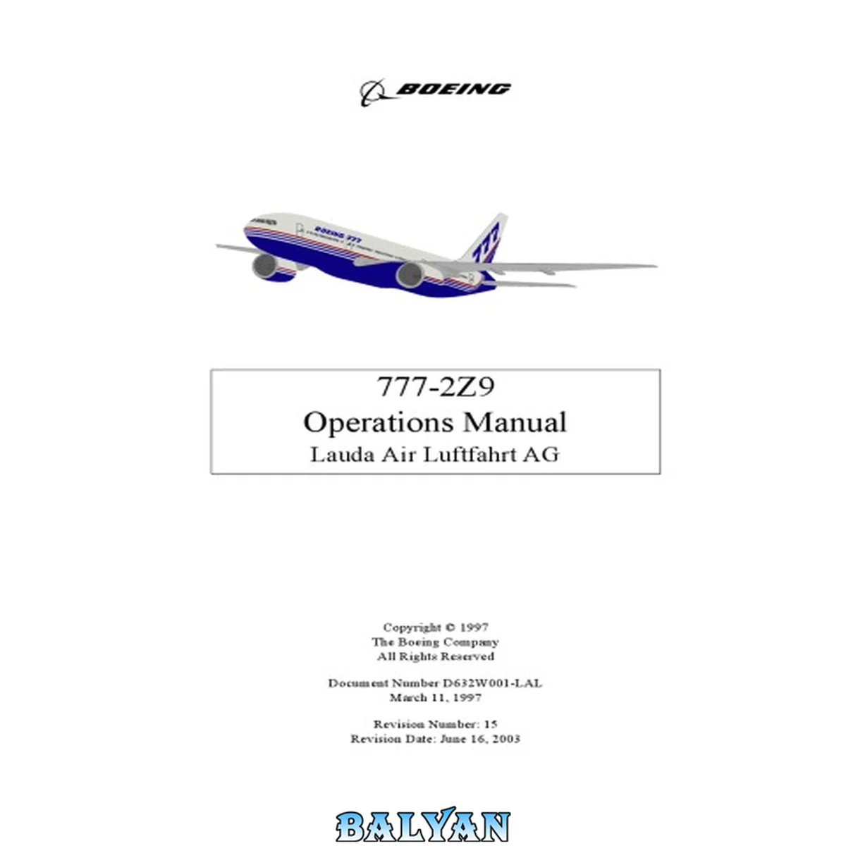 جلد کتاب 777 Operations Manual - Boeing