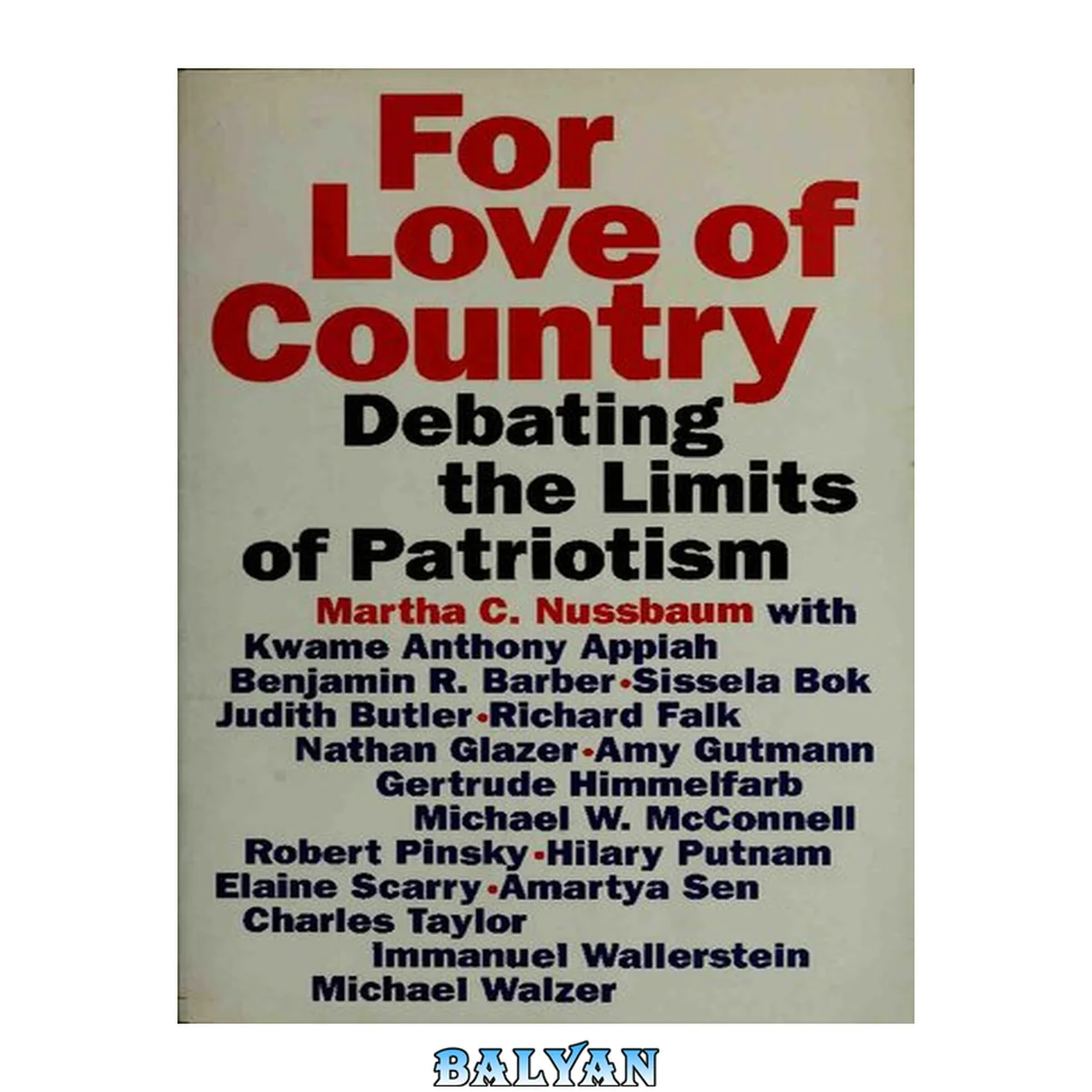جلد کتاب For love of country : debating the limits of patriotism