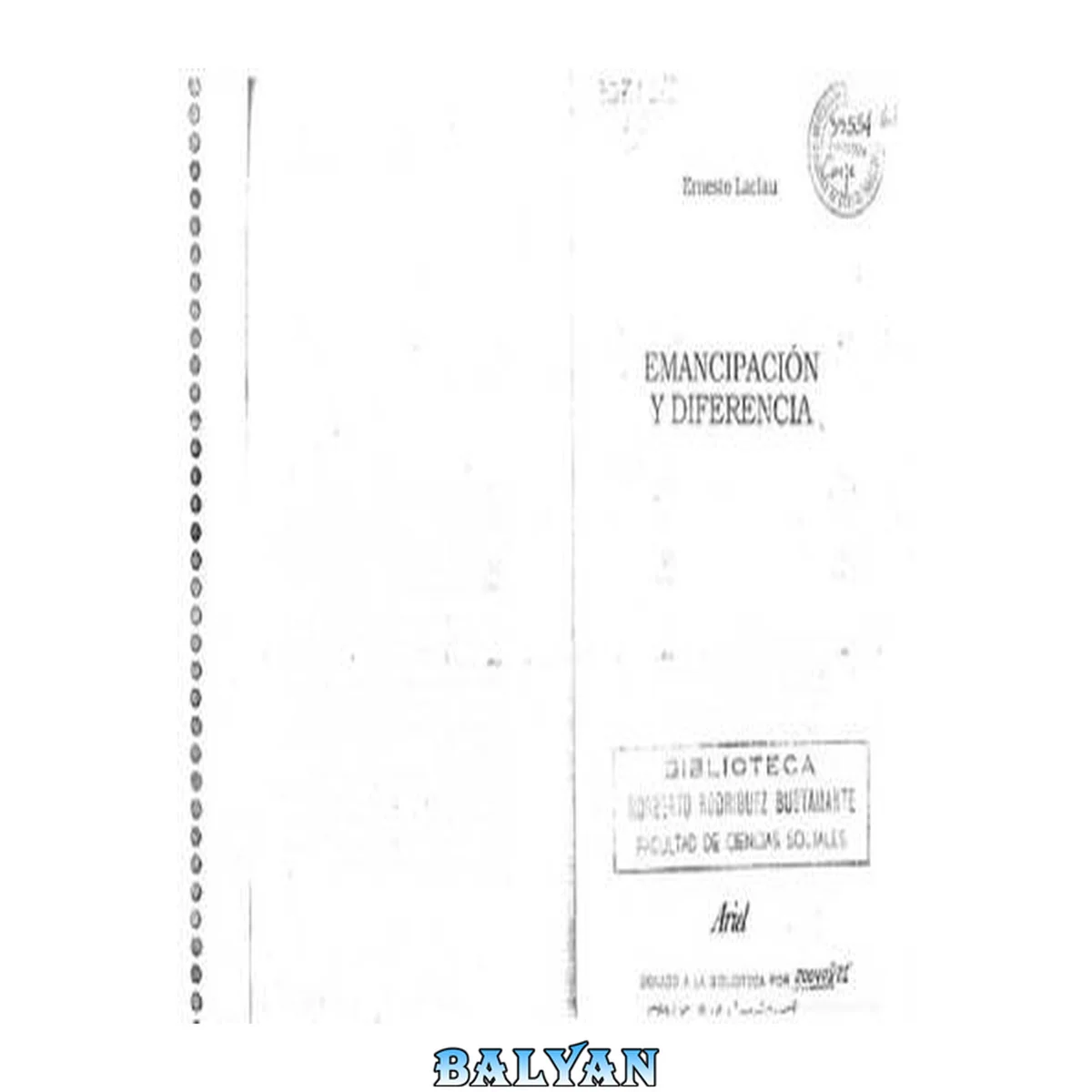 جلد کتاب Emancipación y diferencia