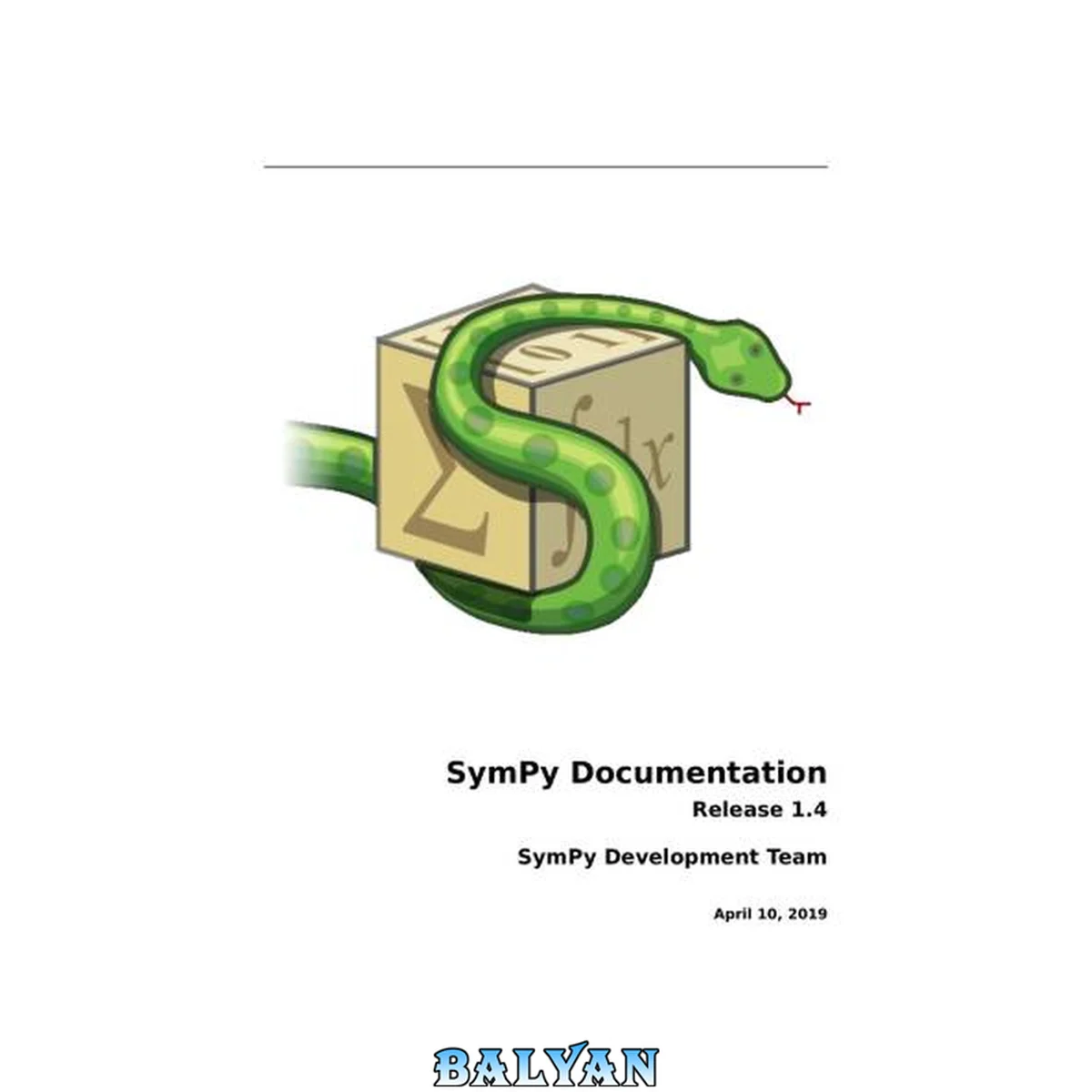 جلد کتاب SymPy Documentation (Release 1.4)