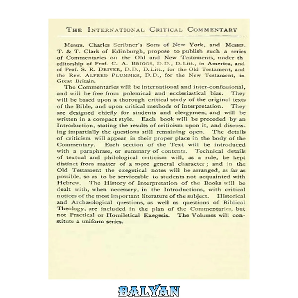جلد کتاب The International Critical Commentary: A Critical and Exegetical Commentary on Genesis
