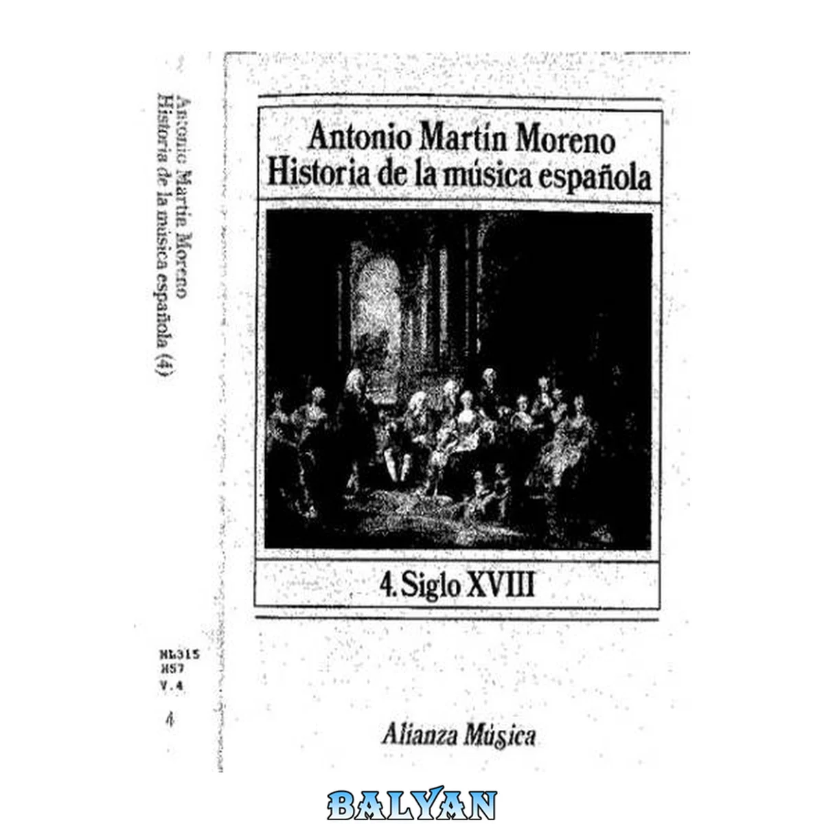 جلد کتاب Historia de la música española. 4. Siglo XVIII (Alianza Música (Am)) (Spanish Edition)