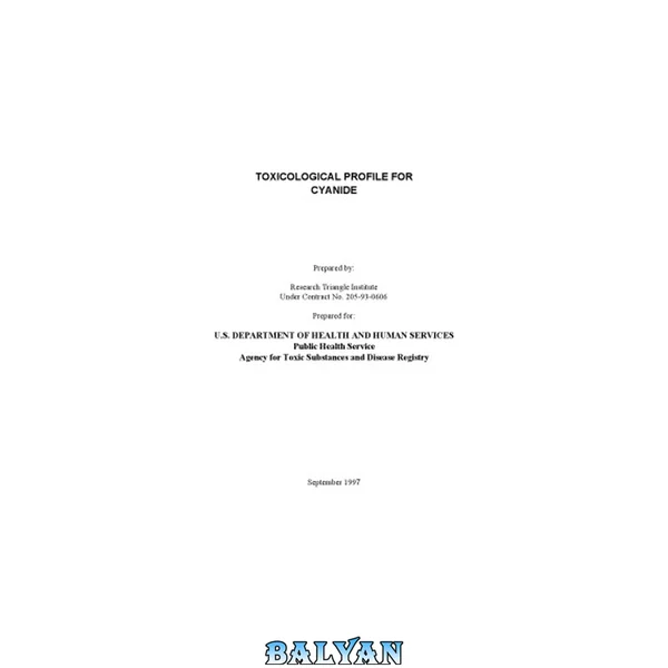 Toxicological profiles - Cyanide