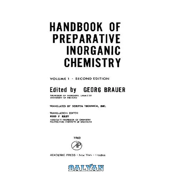 Handbook of Preparative Inorganic Chemistry 2nd ed