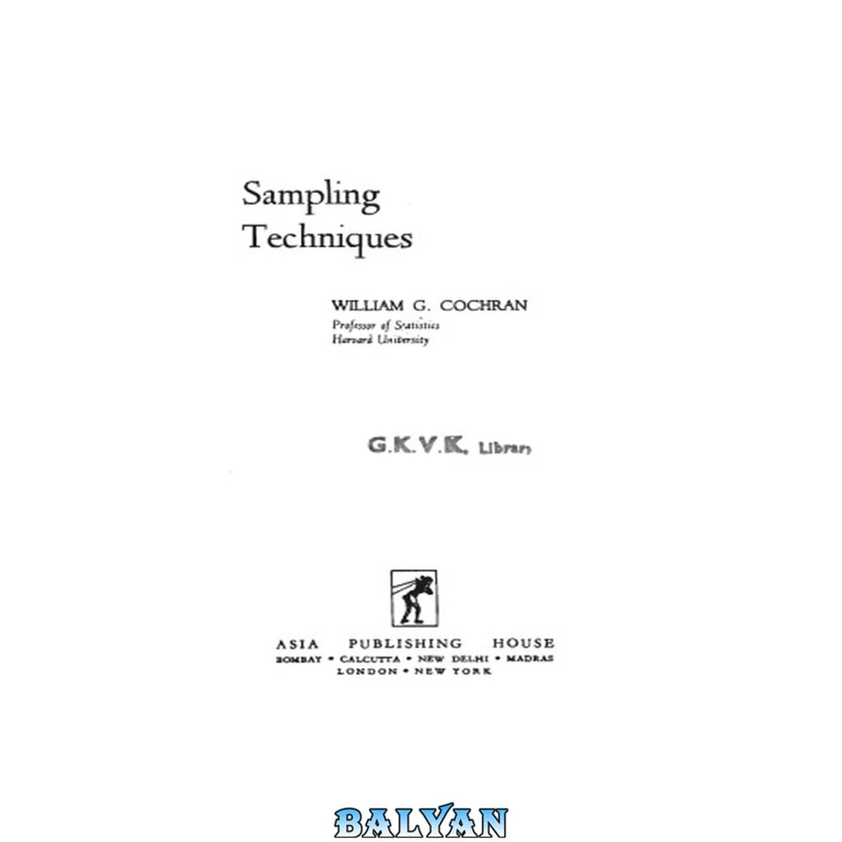جلد کتاب Sampling Techniques