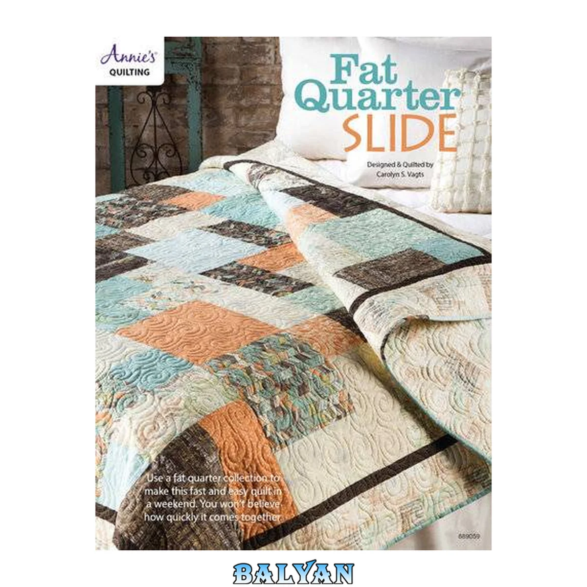 جلد کتاب Fat Quarter Slide Quilt Pattern