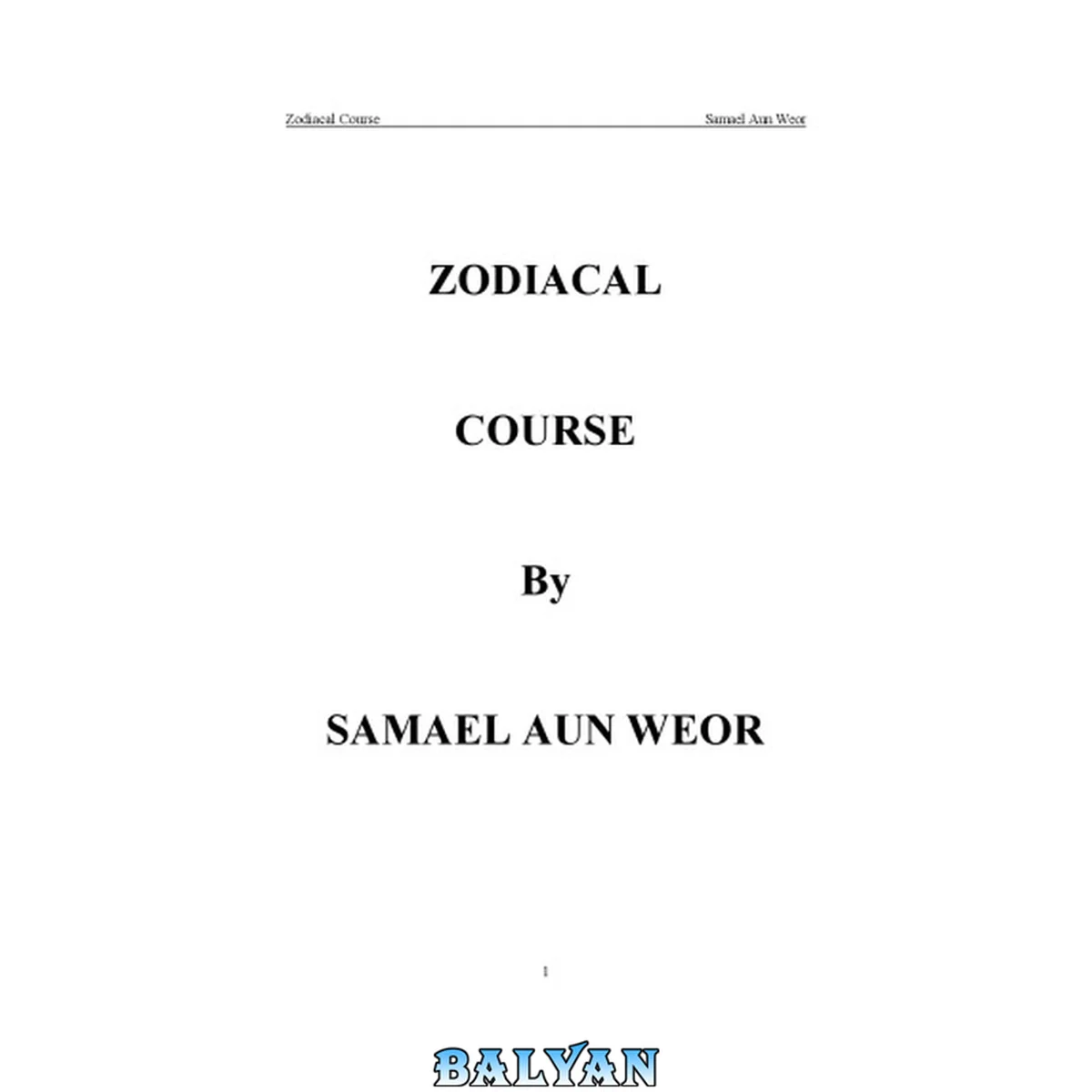 جلد کتاب Zodiacal course