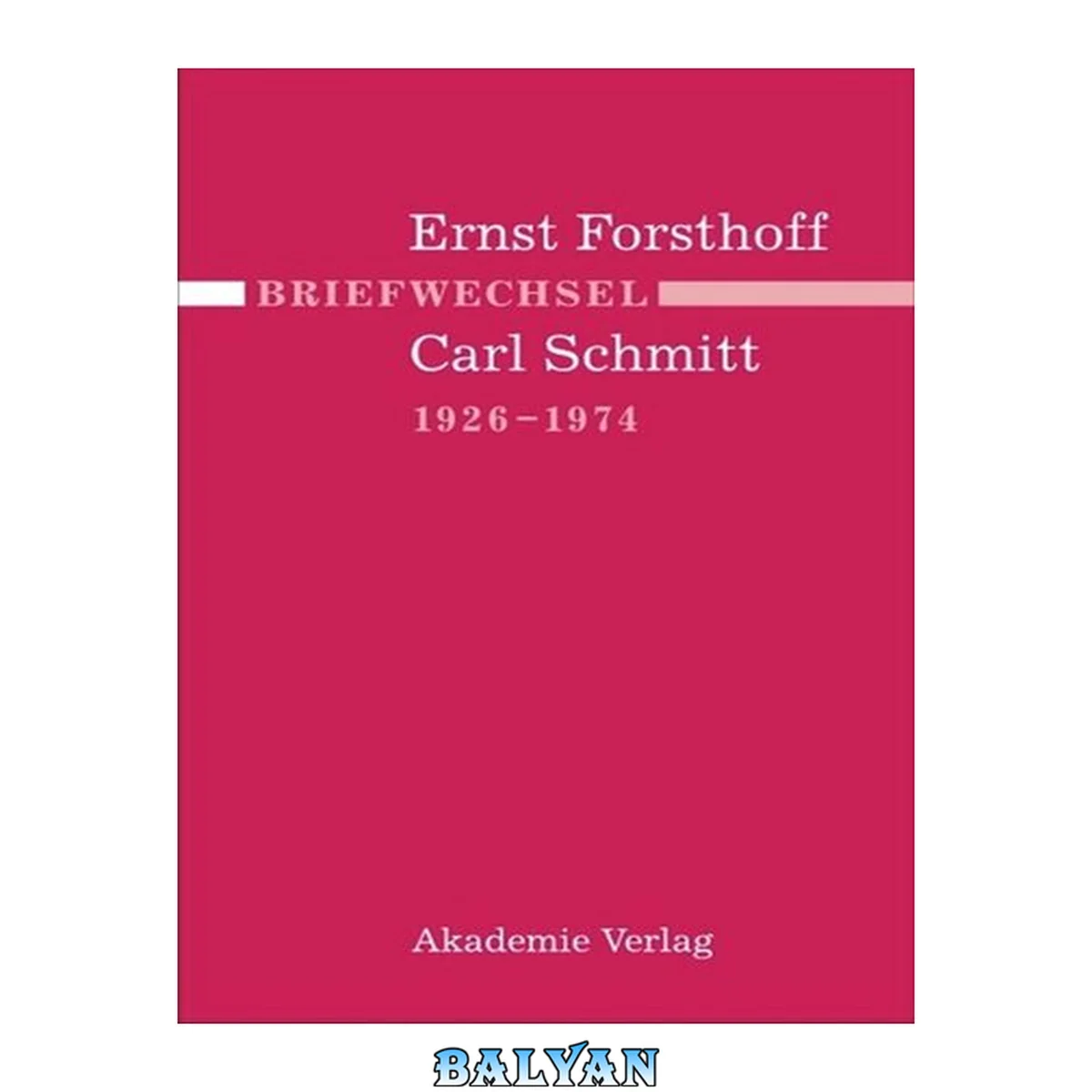 جلد کتاب Briefwechsel Ernst Forsthoff - Carl Schmitt 1926-1974 (German Edition)