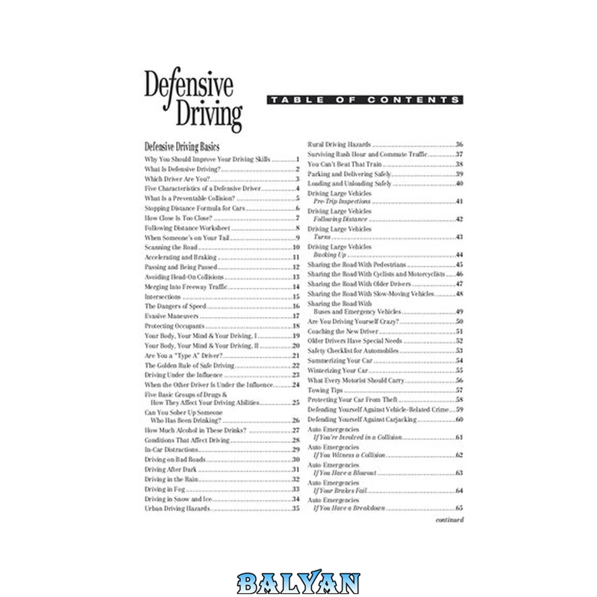 جلد کتاب Defensive Driving