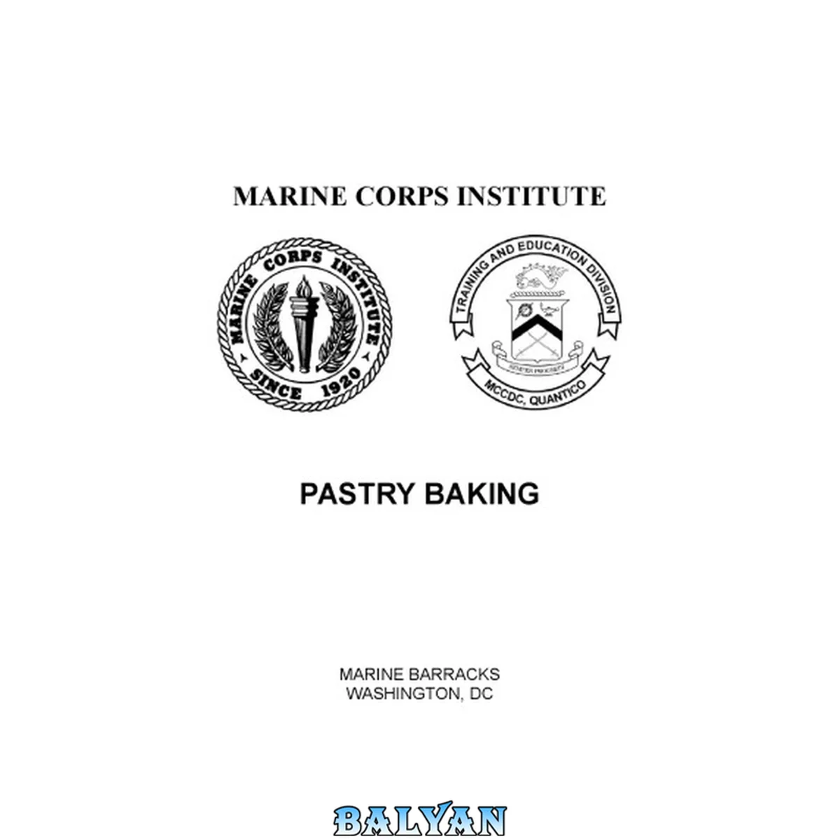 جلد کتاب USMC - Pastry Baking