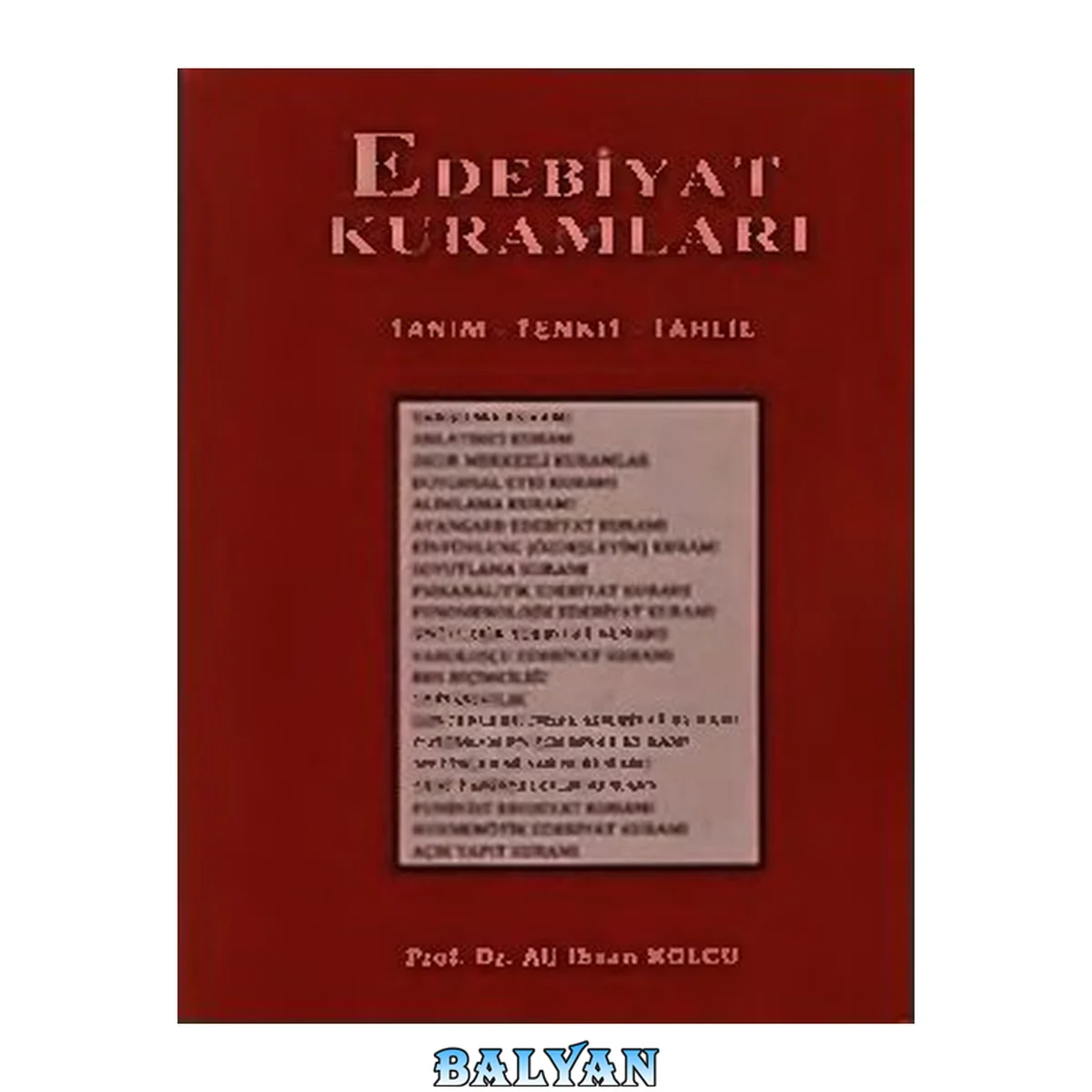 جلد کتاب Edebiyat Kuramları Tanım Tenkit  Tahlil