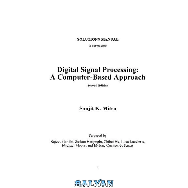 Digital Signal Processing (SOLUTIONS MANUAL)