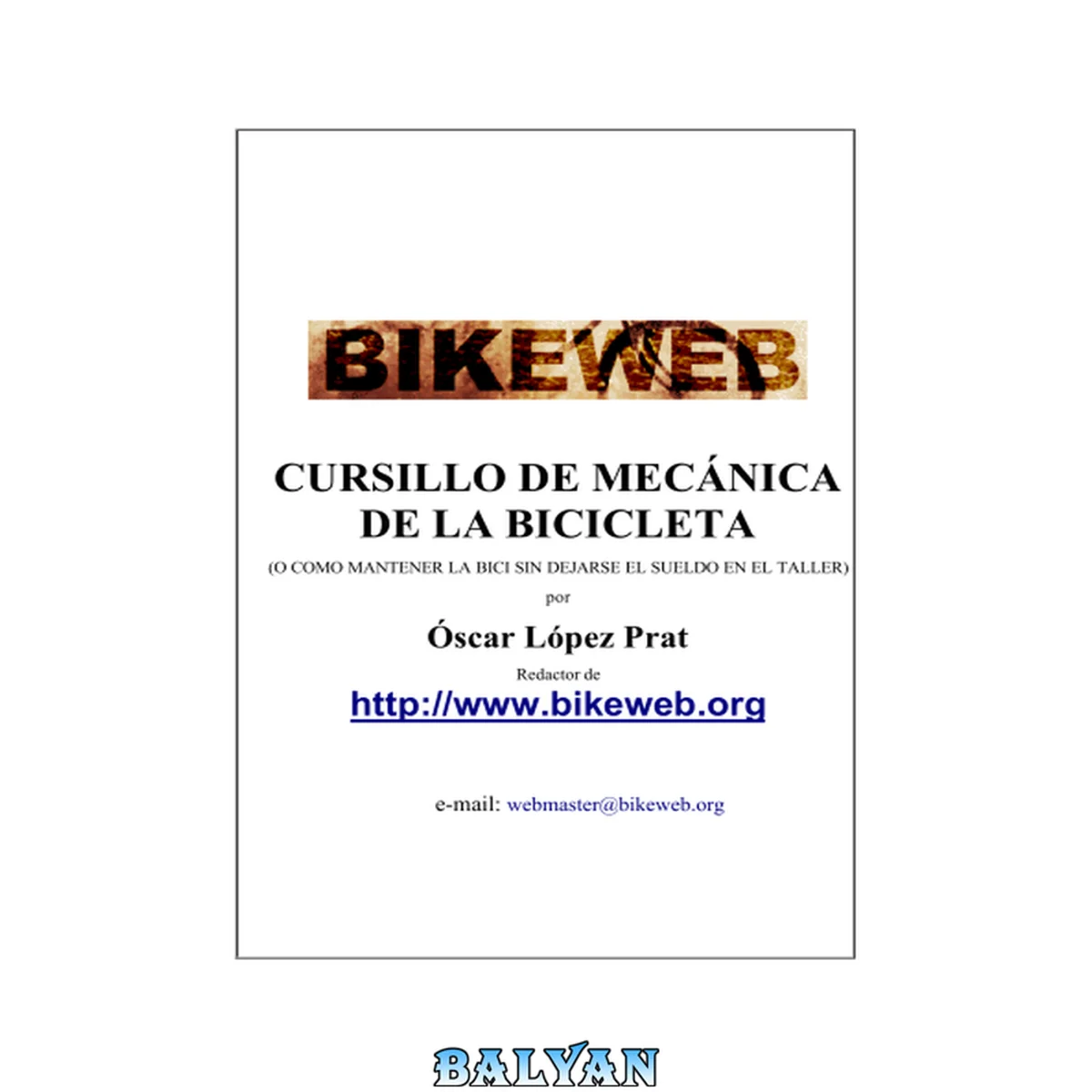 جلد کتاب Curso Mecanica Para Bicicletas
