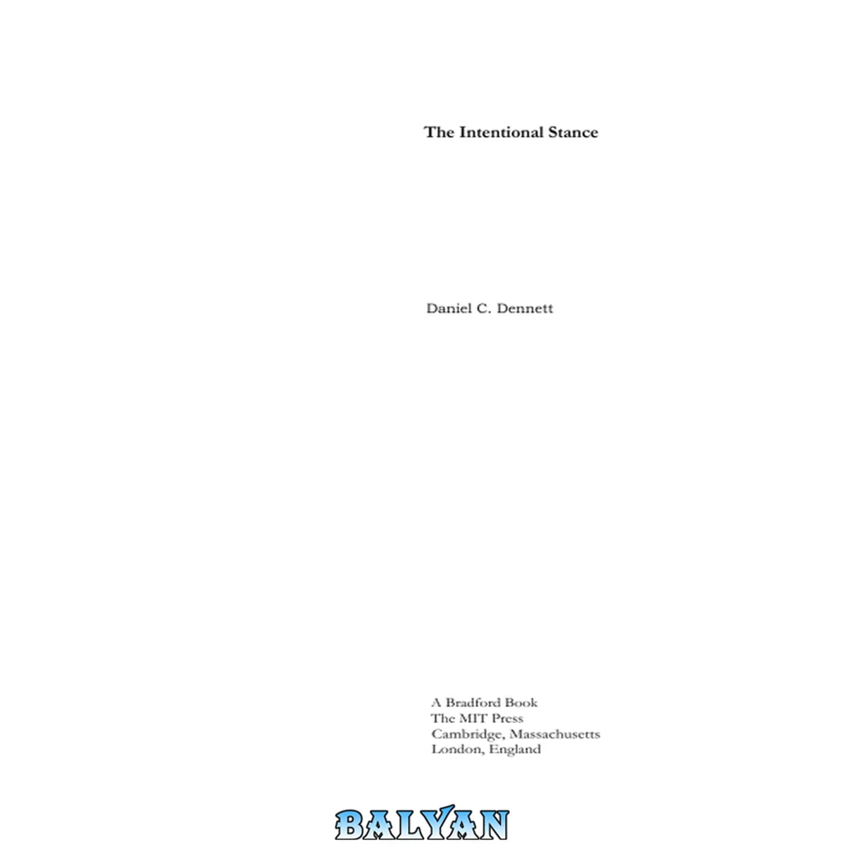 جلد کتاب The Intentional Stance (A Bradford Book)