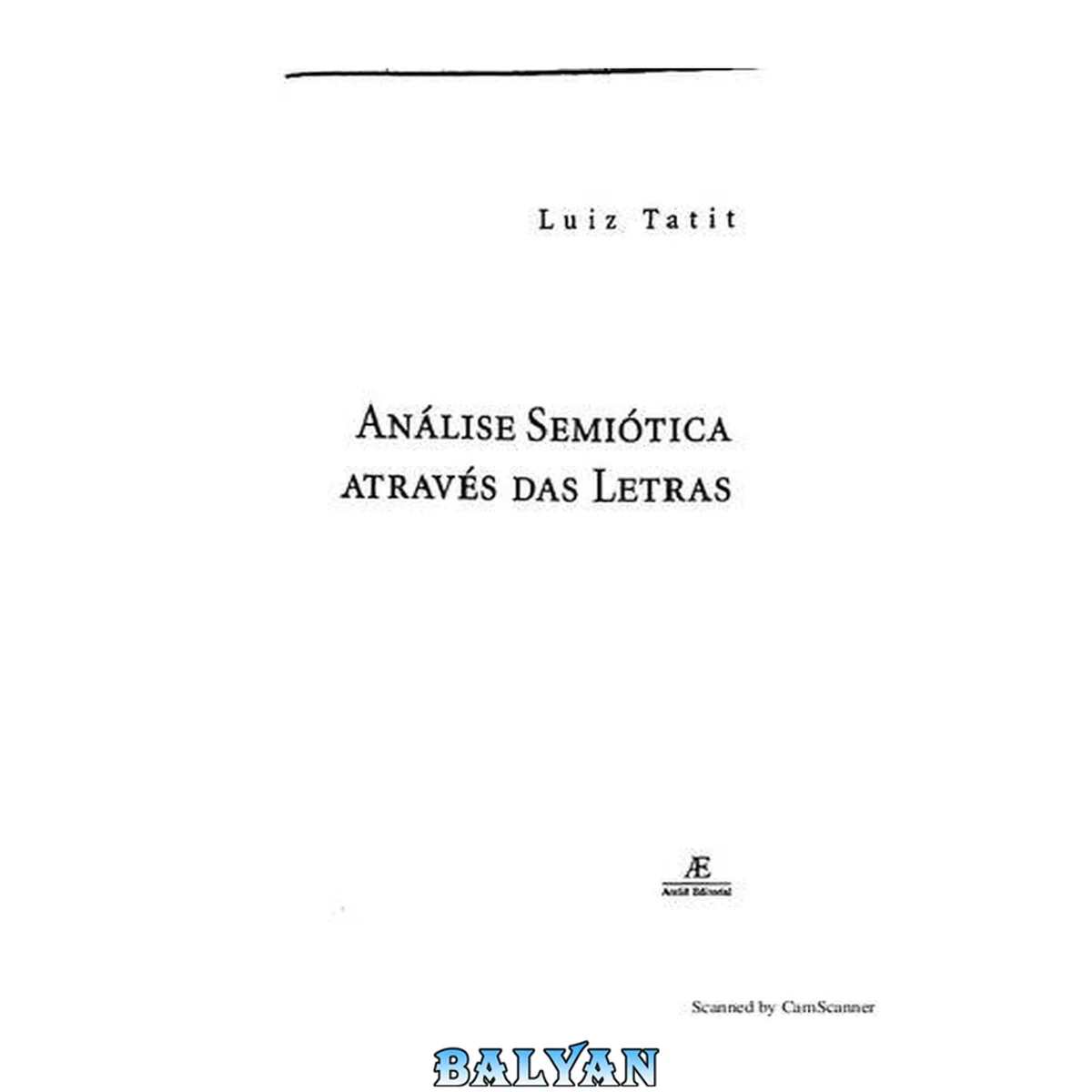 جلد کتاب Análise Semiótica Através das Letras
