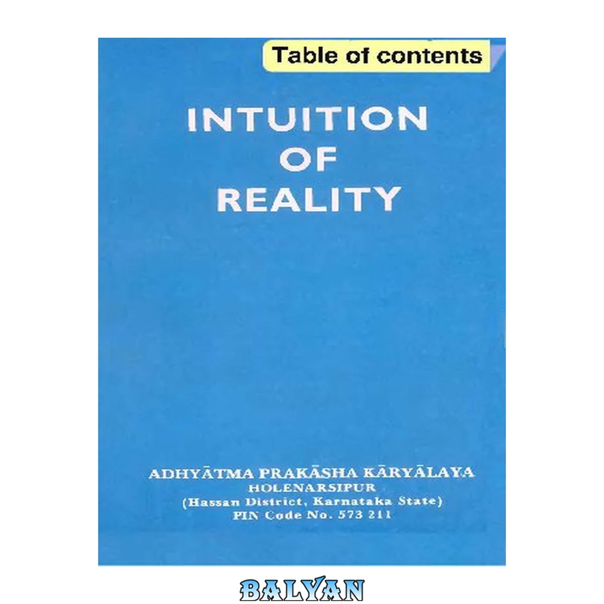 جلد کتاب Intuition of Reality