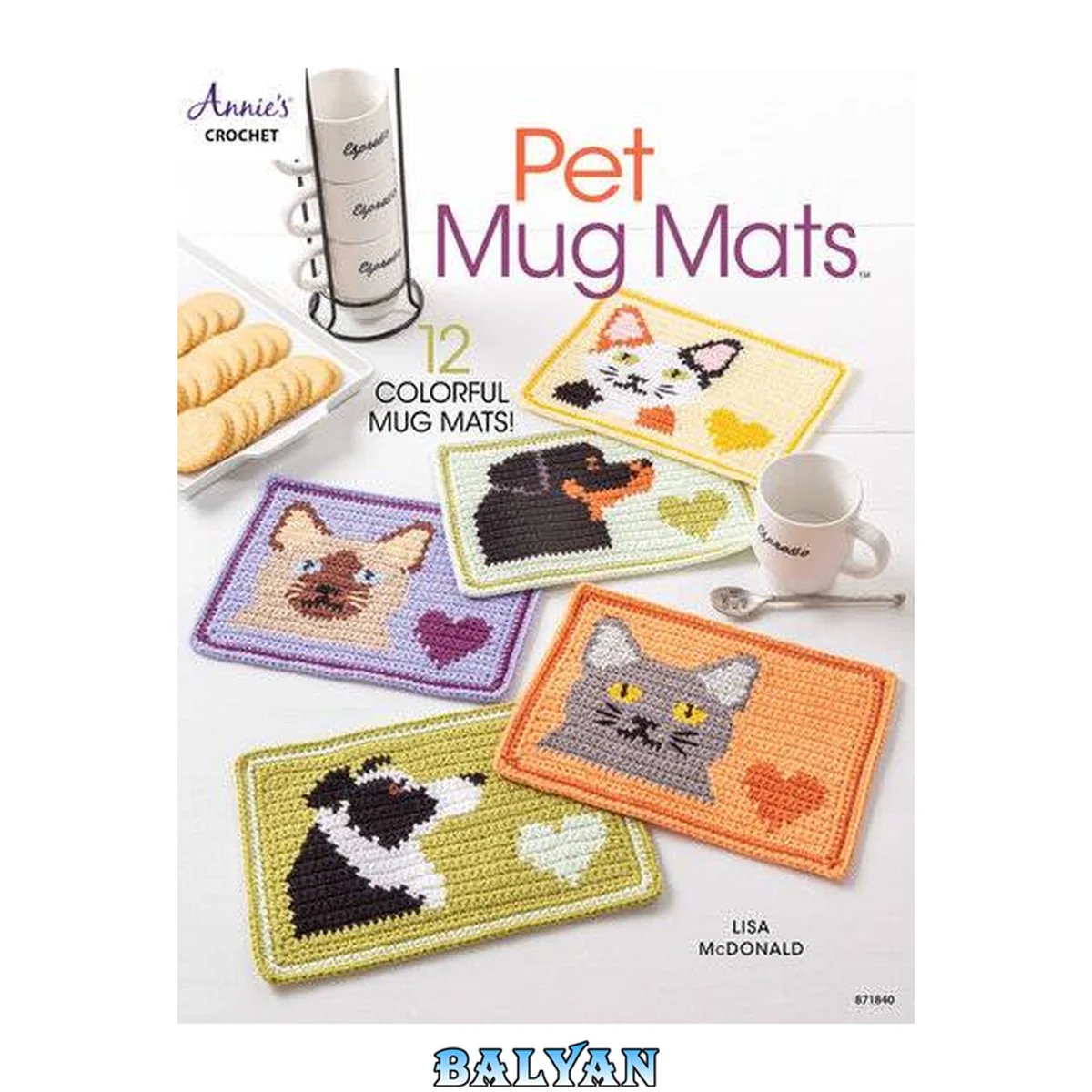 جلد کتاب Pet mug mats : 12 colorful mug mats!