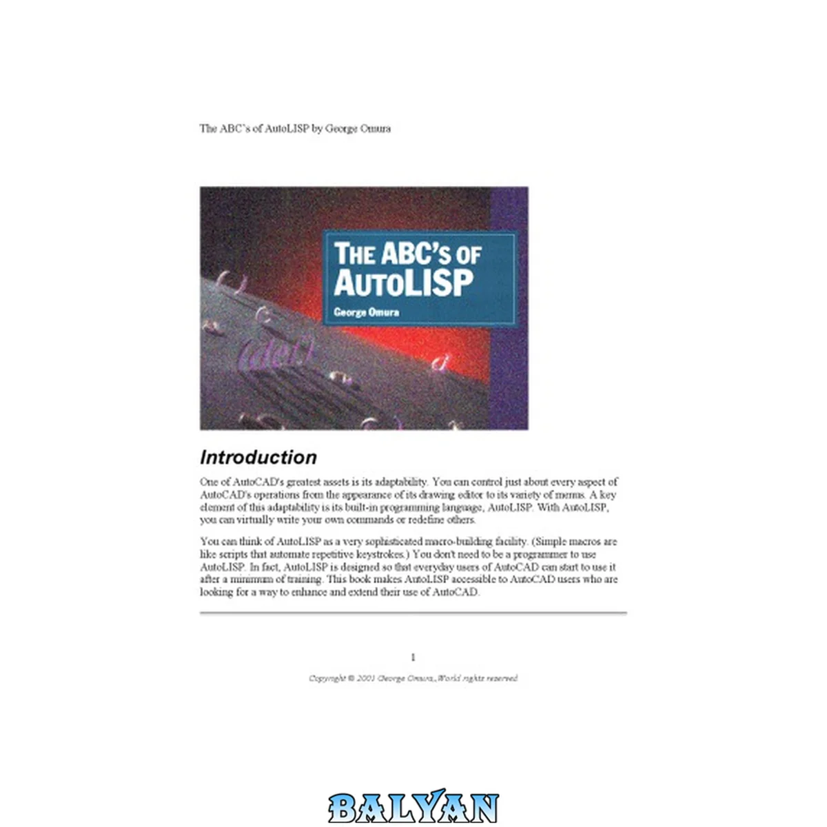 جلد کتاب The ABC’s of AutoLISP