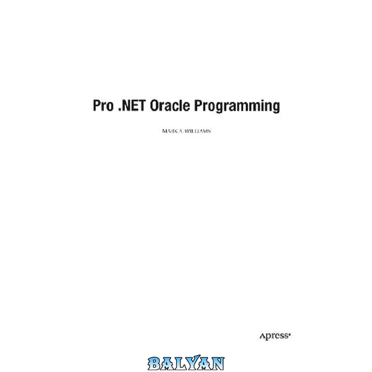 جلد کتاب Pro .NET Oracle Programming