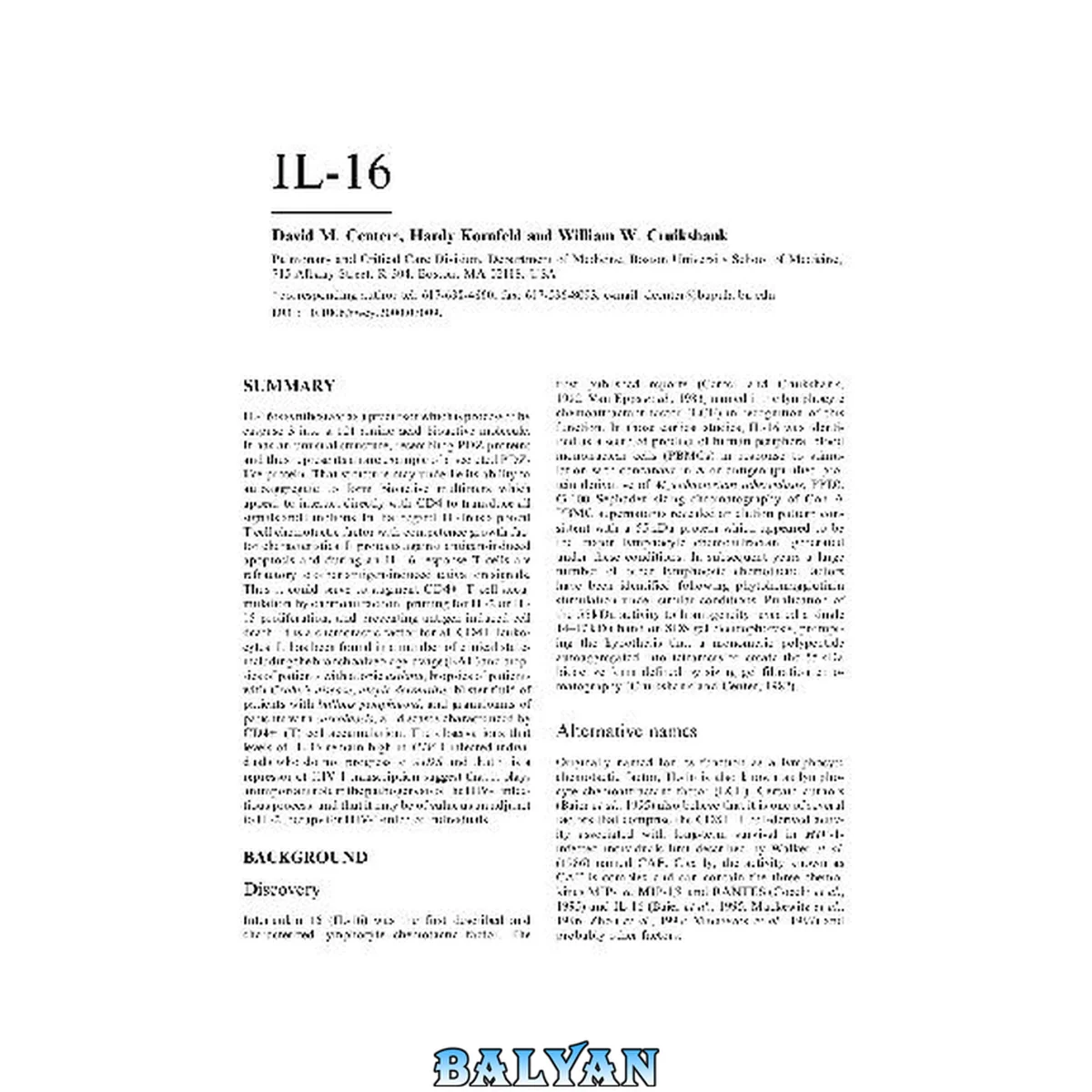 جلد کتاب IL16