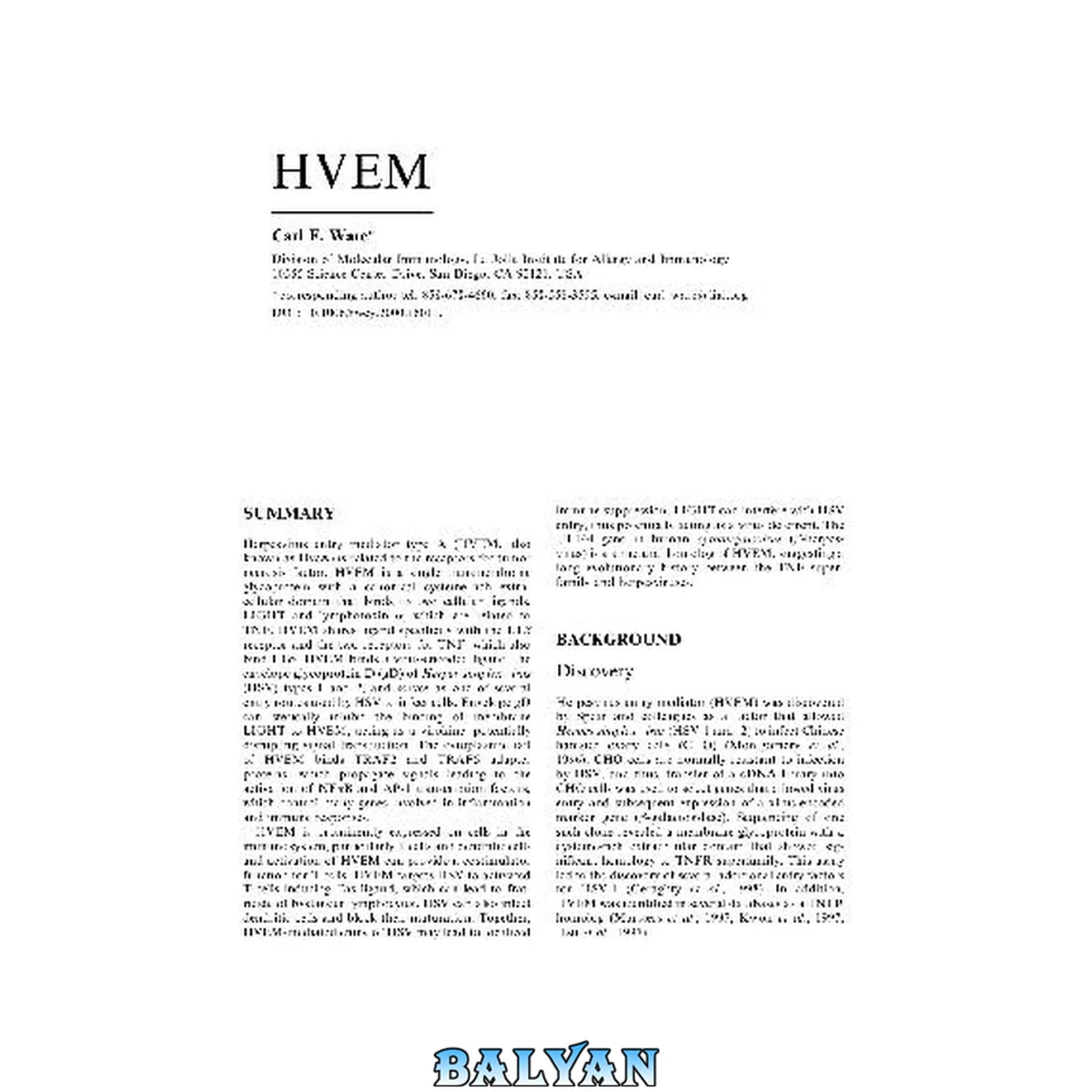 جلد کتاب HVEM
