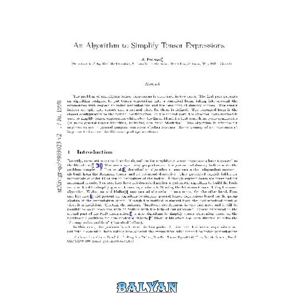 An Algorithm to Simplify Tensor Expressions