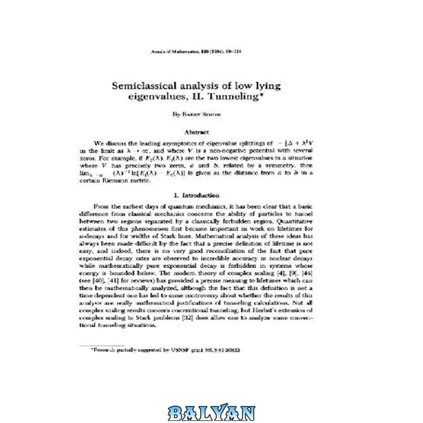 Semiclassical analysis of low lying eigenvalues 2