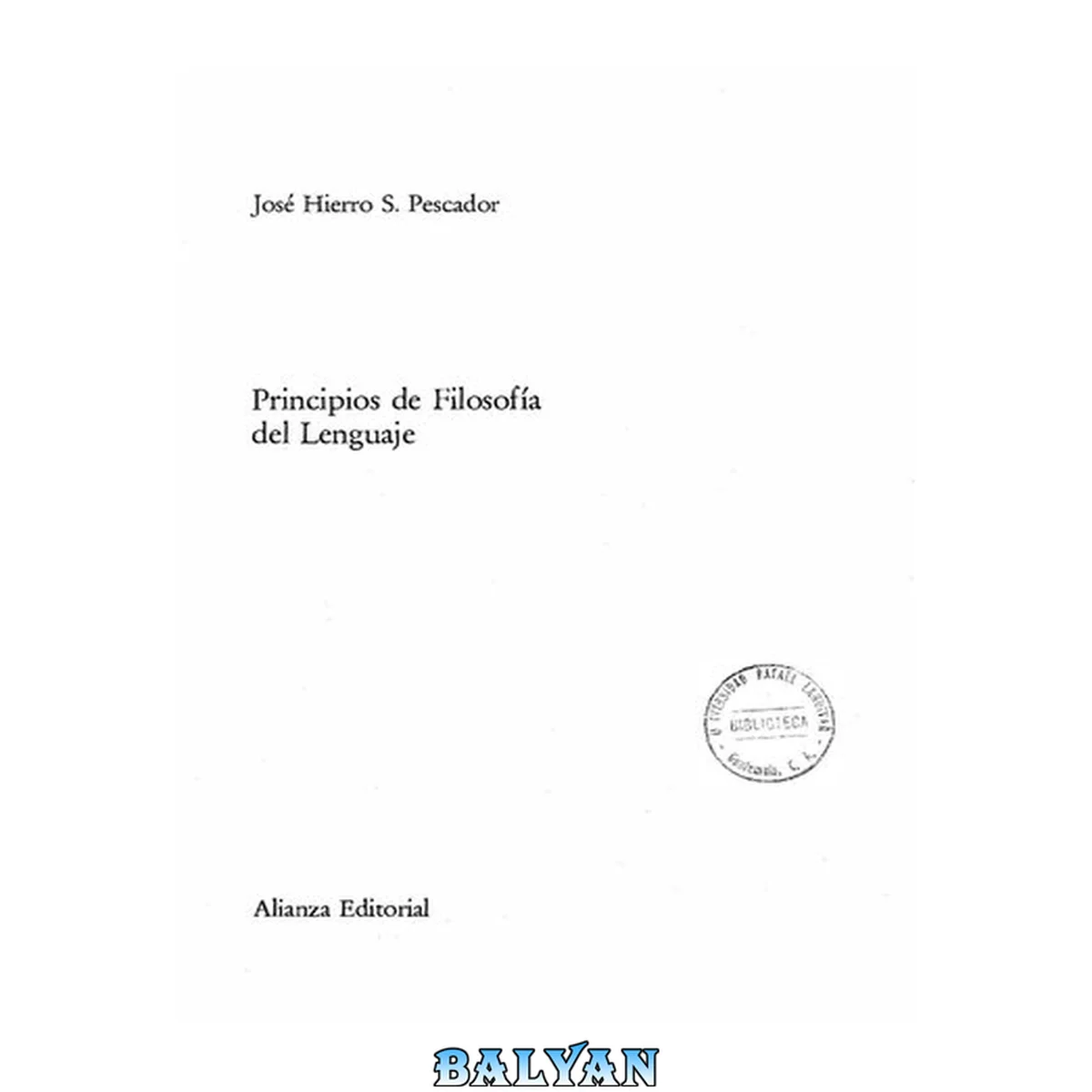 جلد کتاب Principios de filosofía del lenguaje (Alianza Universidad Textos (Aut)) (Spanish Edition)