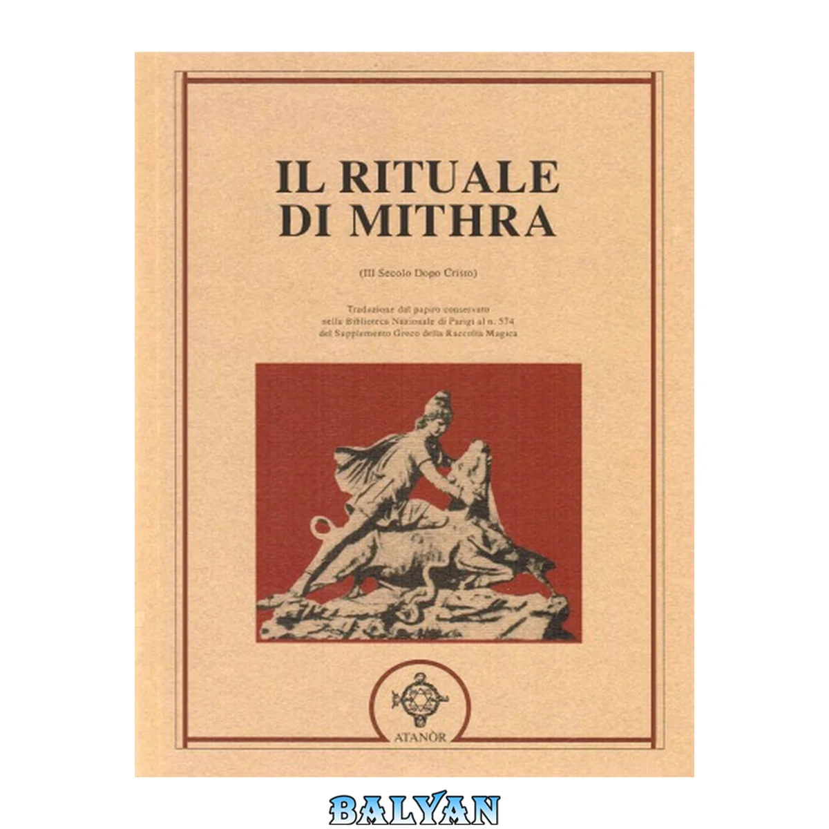 جلد کتاب Il rituale di Mithra. Papiro magico di Parigi