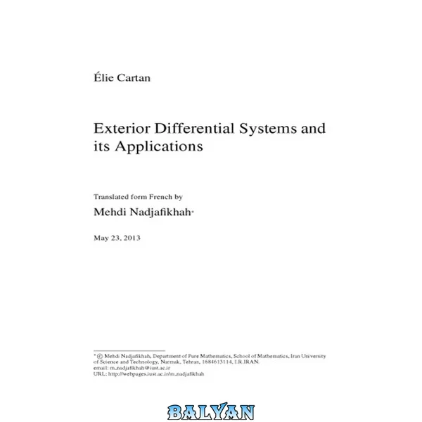 Exterior Differential Systems and its Applications