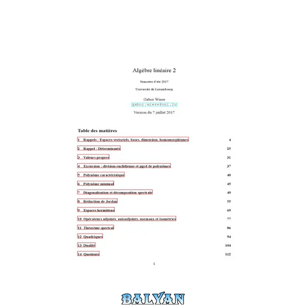 Algèbre linéaire 2 [Lecture notes]