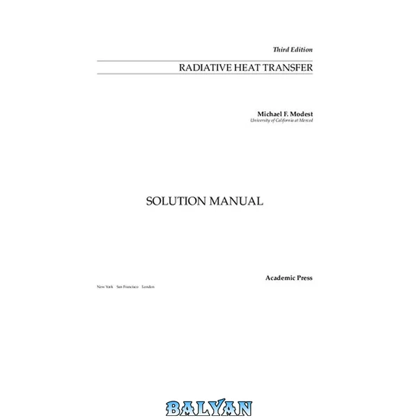 Radiative Heat Transfer Solution Manual