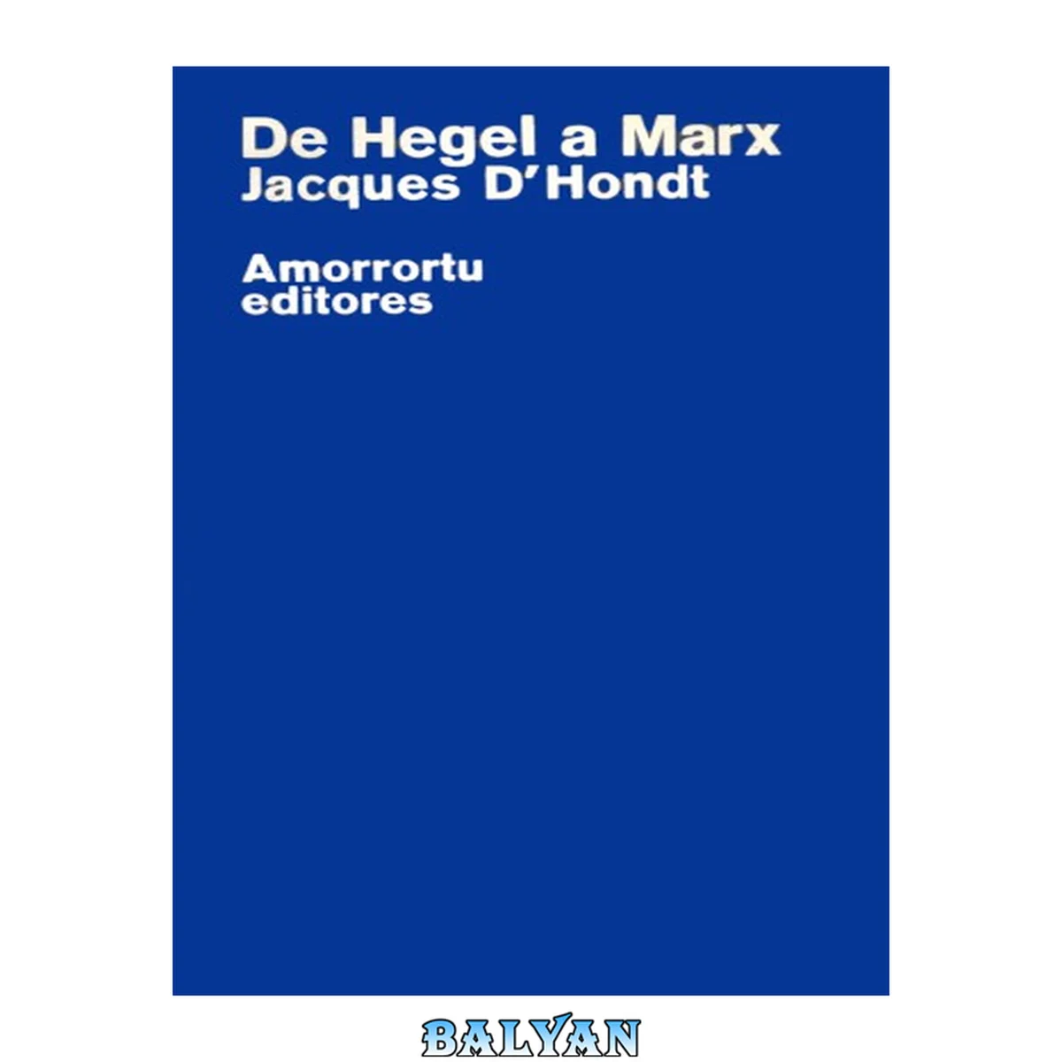 جلد کتاب De Hegel a Marx