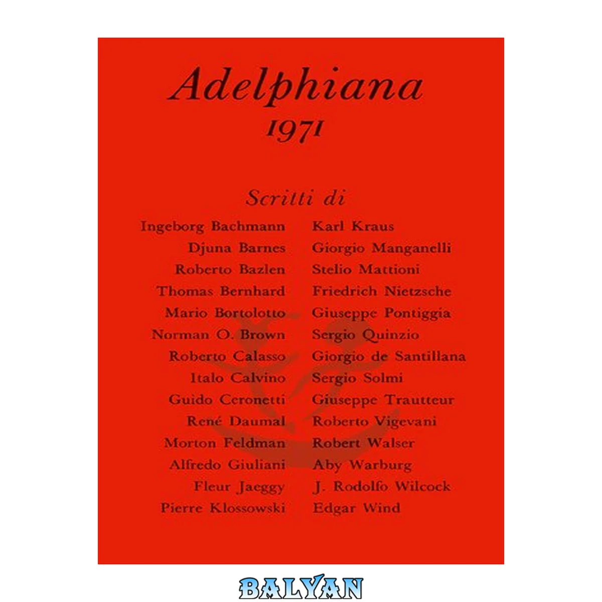 جلد کتاب Adelphiana 1971