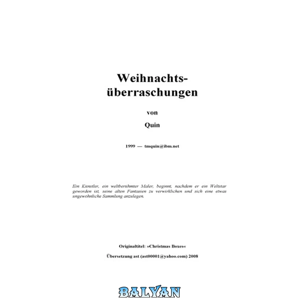 جلد کتاب Weihnachtsüberraschungen