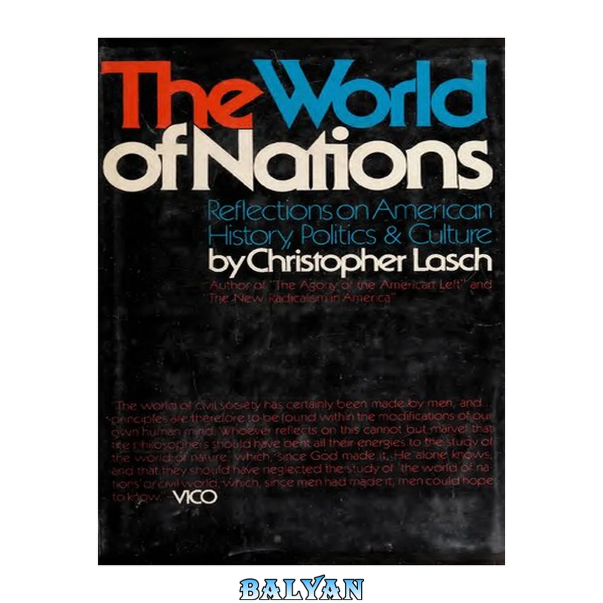 جلد کتاب The world of nations;: Reflections on American history, politics, and culture